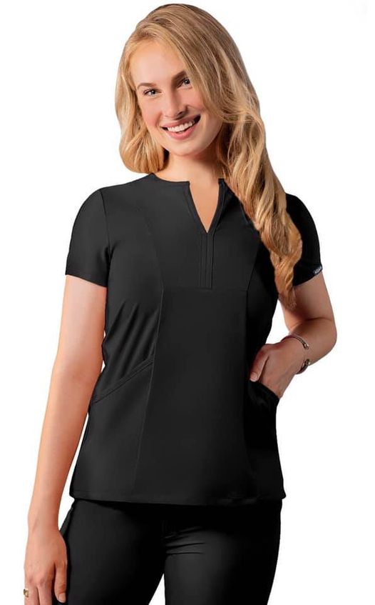 Adar Notched V-Neck Top